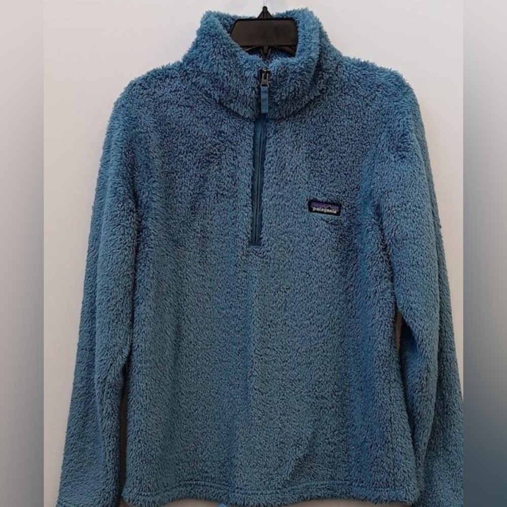 Patagonia Women's Pullover Light Blue Size L Henley Sweatshirt